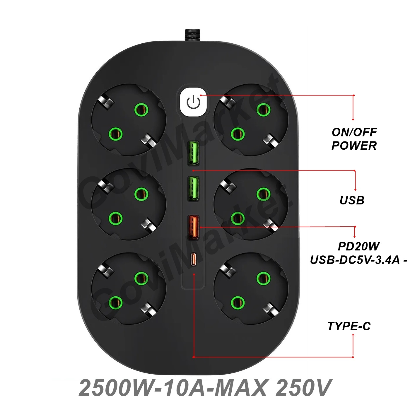 Akım%20Korumalı%20Grup%20Priz%206’lı%201.5Mt%20Kablolu%201xType-c%203xUsb’li%202500w%2010ah%201XUSB-PD20W%20Tam%20Koruma