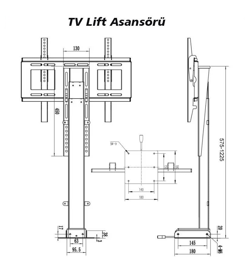 32’’-55’’%20İnç%20Ayarlanabilir%20Yükseklik%20Uzaktan%20Kumandalı%20TV%20Kaldırma%20Lift%20Asansörü