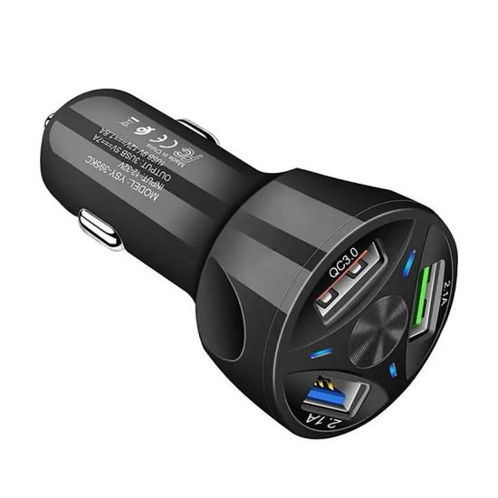 TE-091 3xUSB Charger 1 Usb Quick Charge QC 3.0A 2 Usb 2.1A Çakmaklık Araç Şarj Cihazı